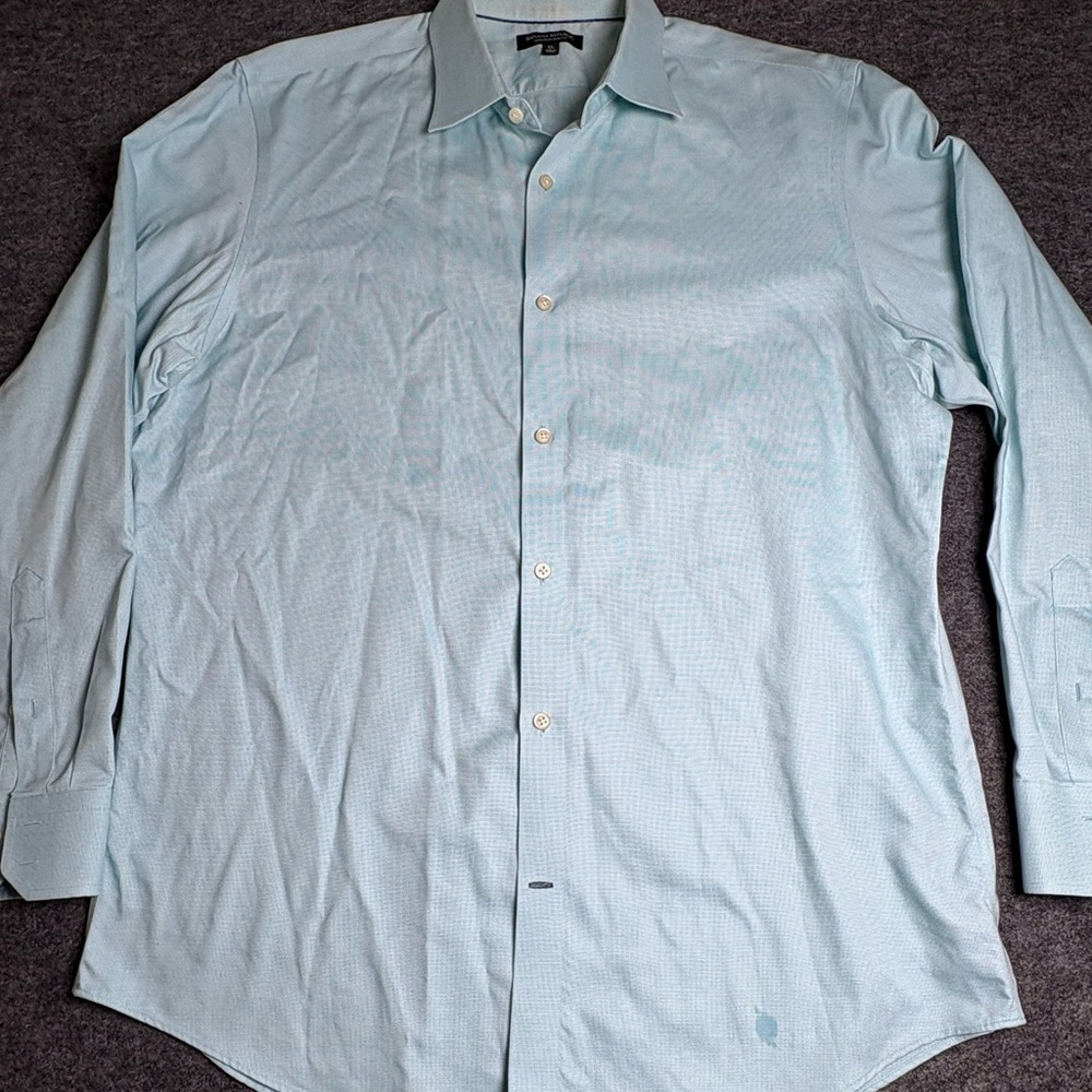 Banana Republic Men's Sky Blue Ling Sleeve Button Down Dress Shirt Size XL